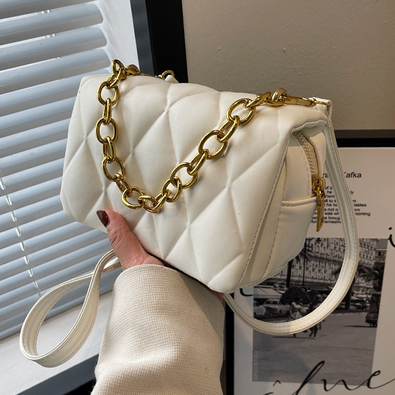 Lingge Women's New Fashion Simple Retro Messenger Bag