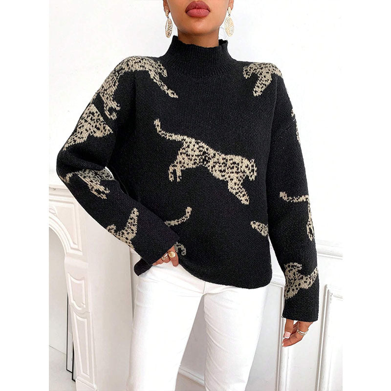 Women's Plush Half-turtleneck Sweater