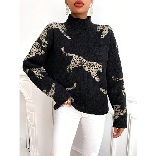 Women's Plush Half-turtleneck Sweater
