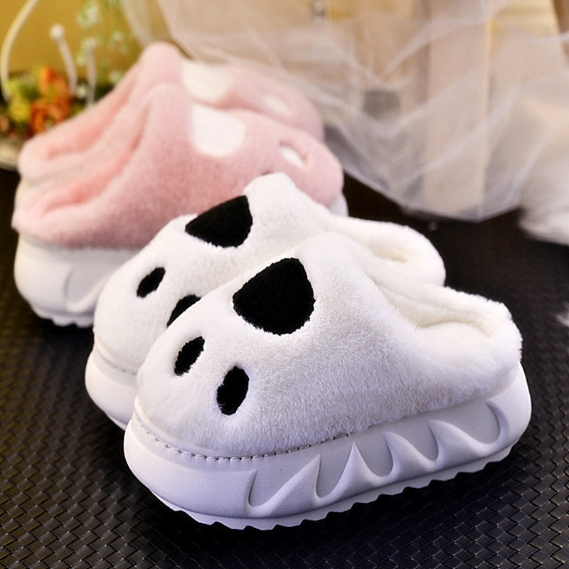 Autumn And Winter Women's Thick Bottom Cotton Slippers Cartoon Cute
