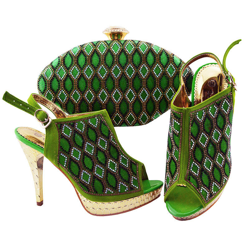 Stiletto European And American Spot Fish Mouth High Heeled Shoes Messenger Bag