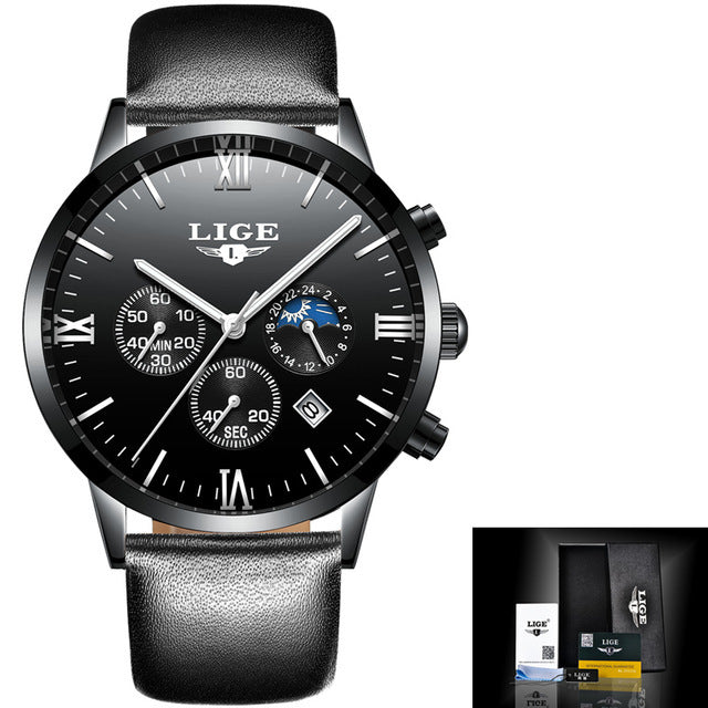 Casual waterproof quartz watch