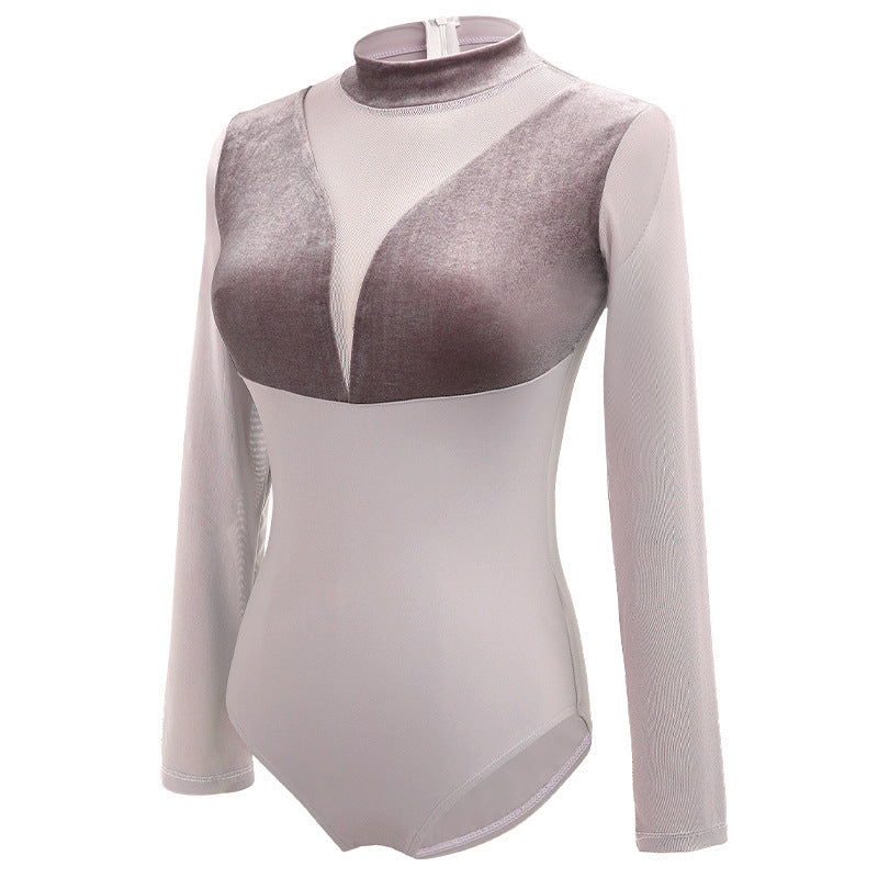 Women's Autumn And Winter Long-sleeved New Velvet Collar Jumpsuit