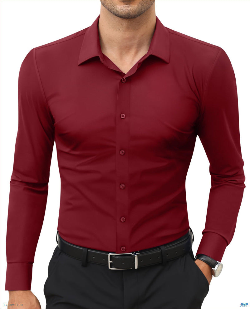 Stretch White Button-Down Mens Plus-Size Shirt Business Best-Selling Amazon Shirt