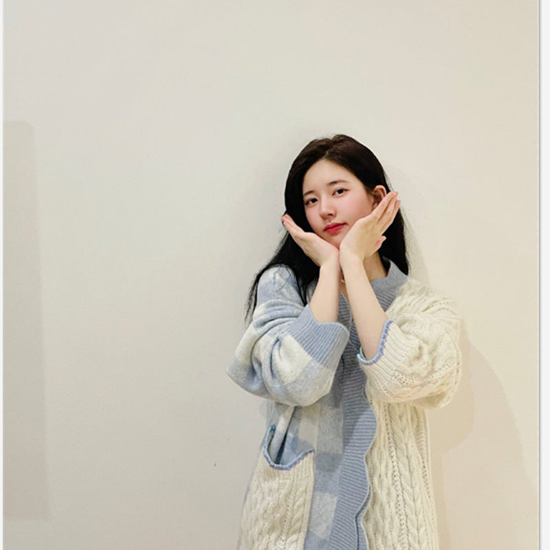Design Sense Lazy Wind Cotton Cloud Knit Sweater