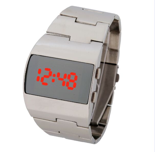 Iron Man LED electronic watch steel belt men's watch