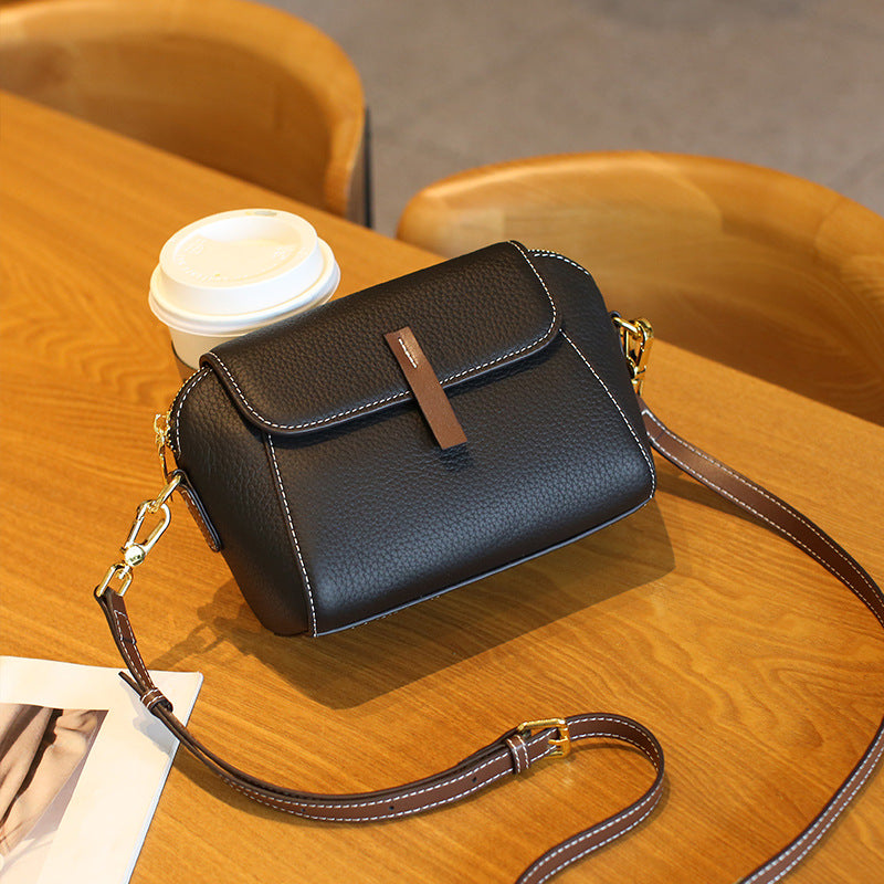 Women's Fashionable And Versatile Head Layer Cowhide Shoulder Crossbody Bag
