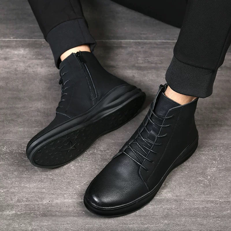 Martin Boots Men's Four Seasons Black Leather Shoes