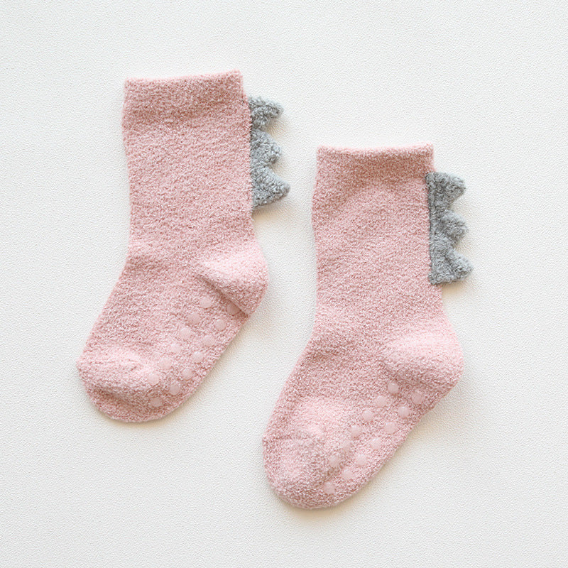 Thickened Coral Fleece Floor Socks For Babies Perfect For Fall And Winter