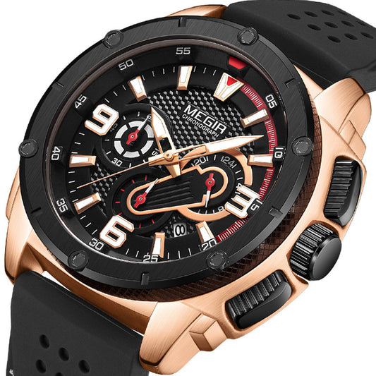 Sports Silicone Luminous Quartz Men's Watch