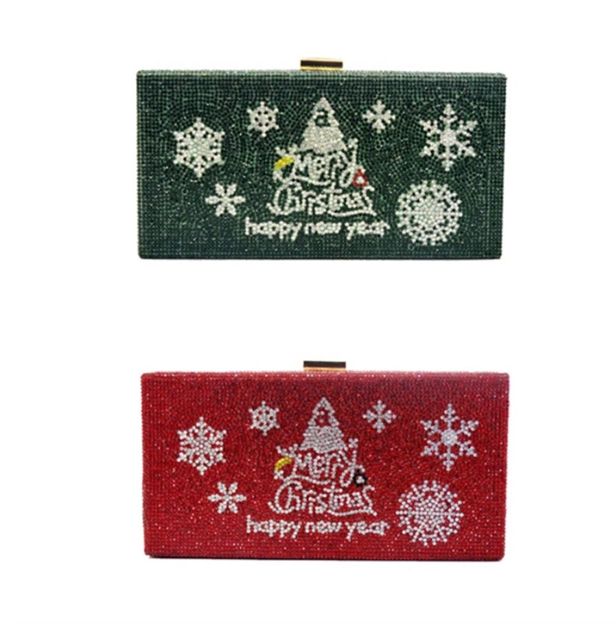 Clutch bag rhinestone christmas bag messenger bag