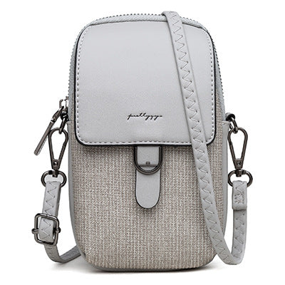 Vertical mobile phone shoulder bag