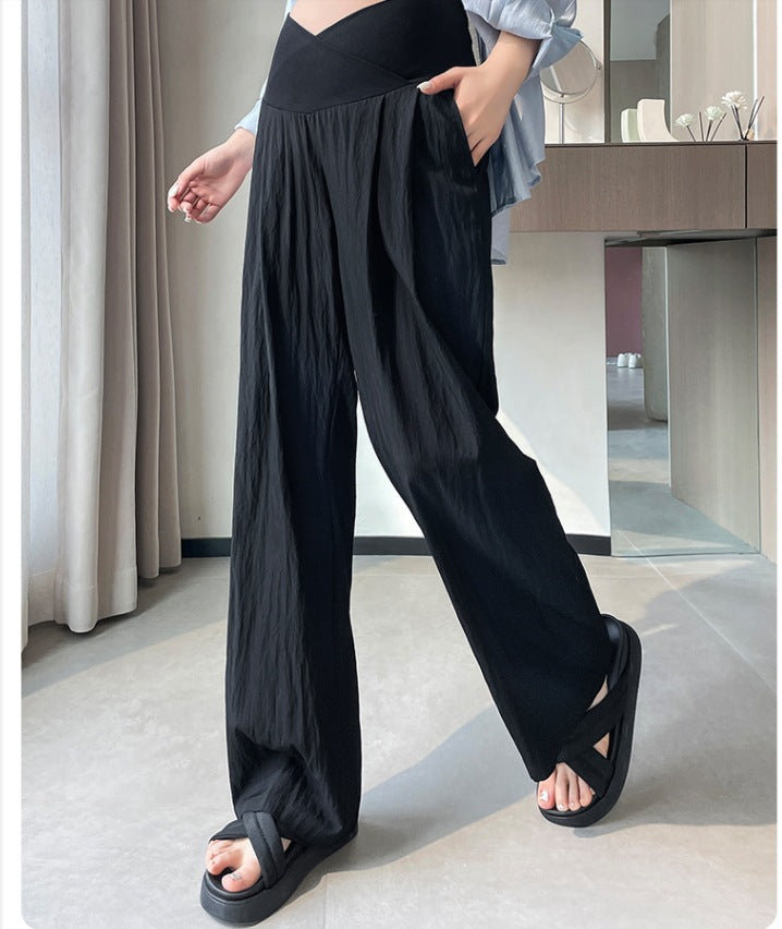 Thin Wide-leg Pants Summer Belly Support Maternity Clothes Anti-mosquito