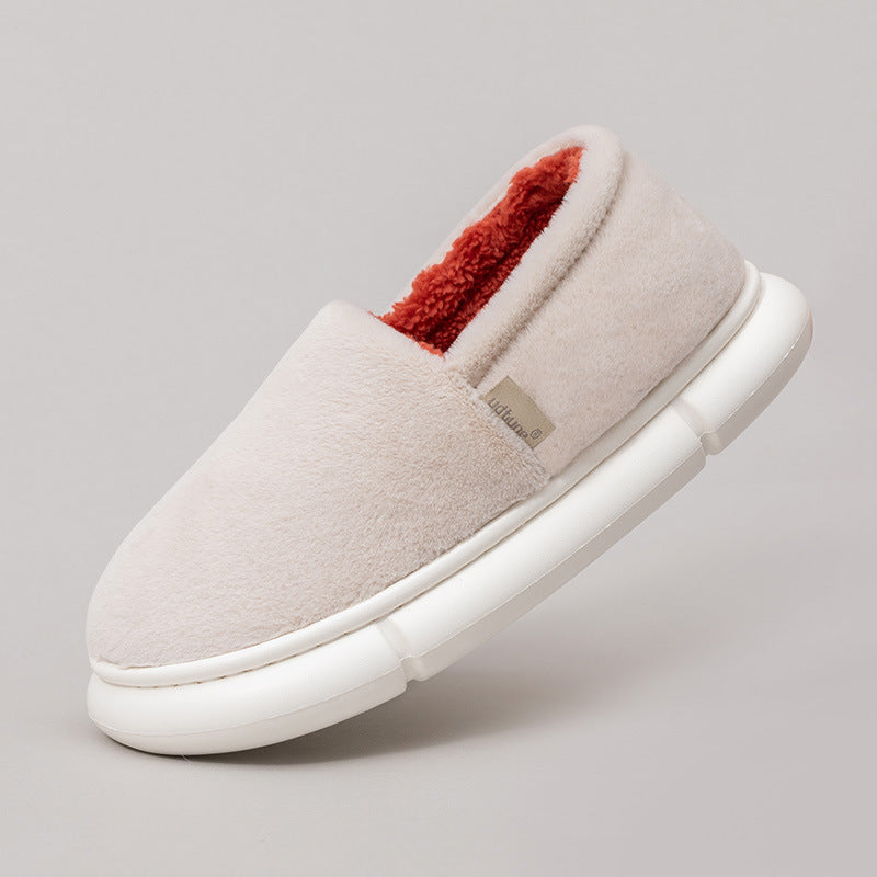 Home Plus Velvet Padded Bag With Cotton Slippers