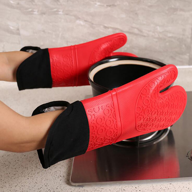 Long thick silicone insulated gloves