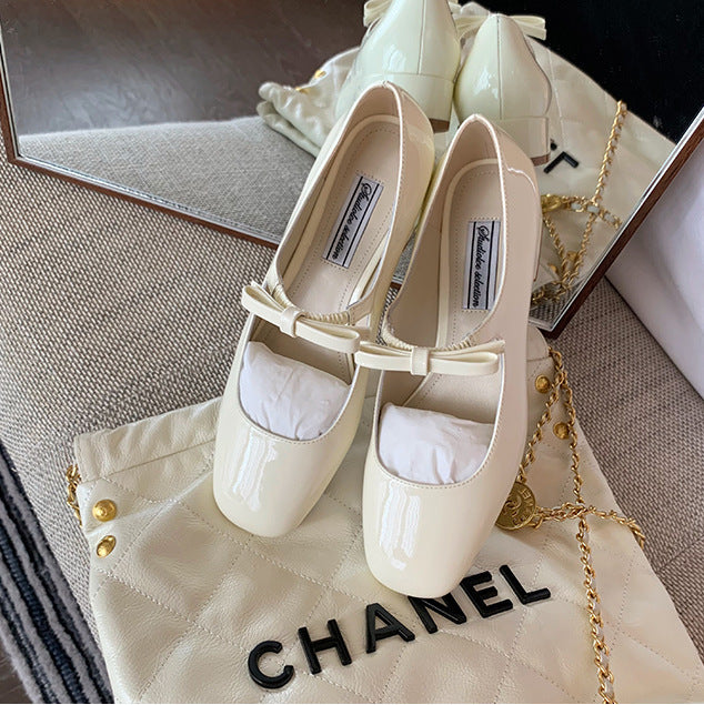 Women's Bow Shallow Mouth Mary Jane Shoes