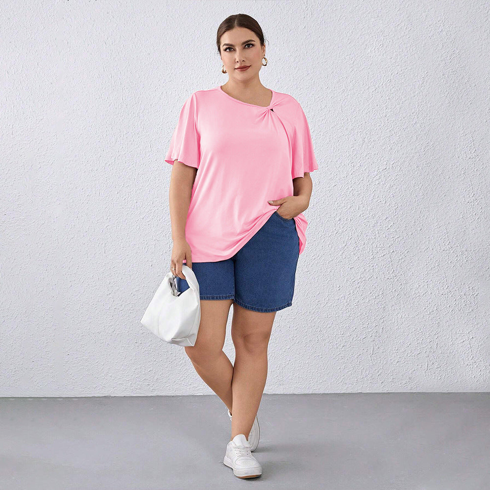 Loose And Versatile Minimalist Round-neck T-shirt