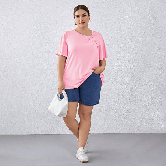 Loose And Versatile Minimalist Round-neck T-shirt
