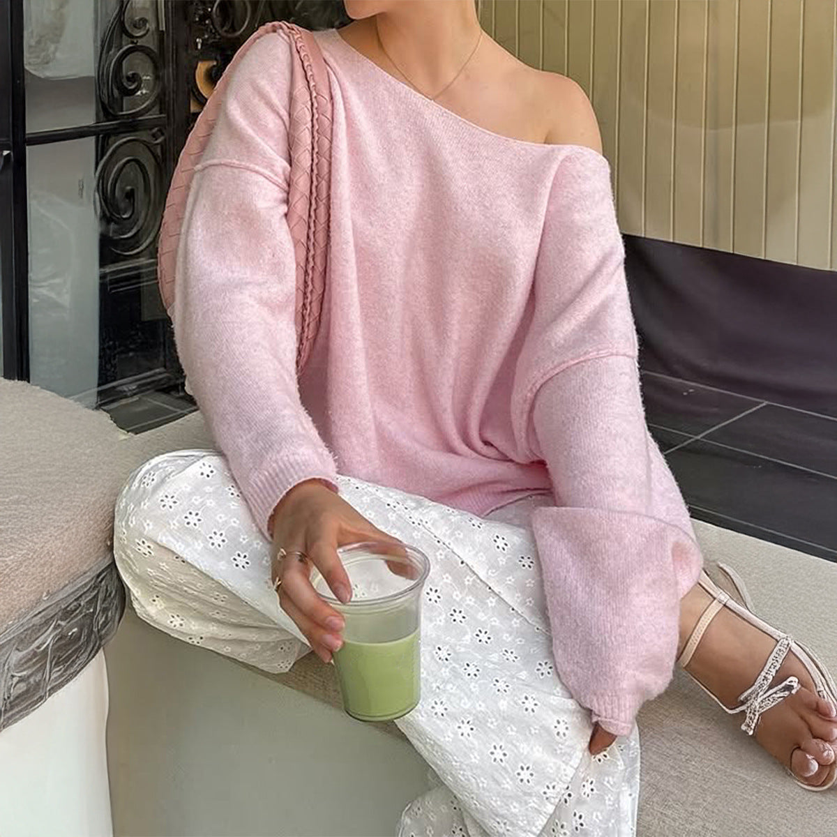 Casual Woolen Long-sleeved Top Sweater For Women