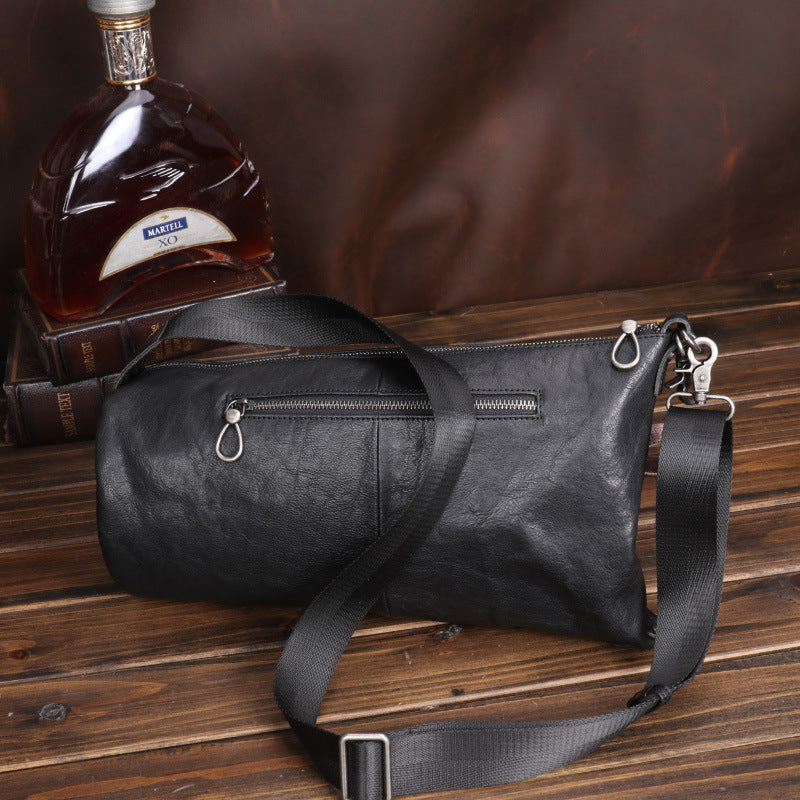 New Leather Men's Chest Bag Fashion Casual Riding Cross-body