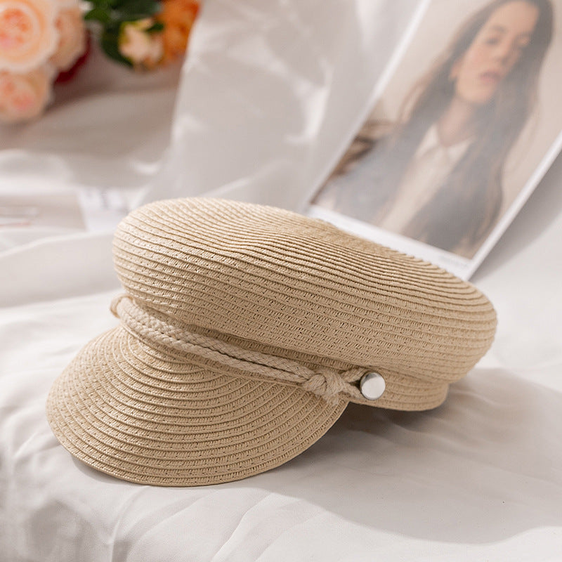 Internet Hot New Fashionable All-match Straw Cap Sun-proof Breathable