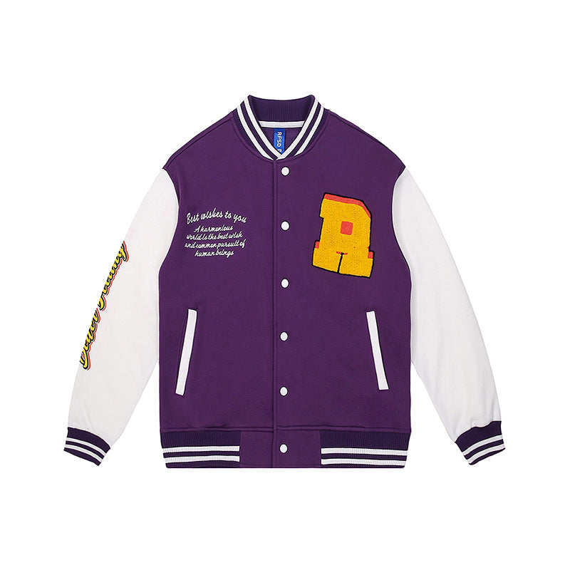 Street Baseball Uniform Håndklædebroderet Frakke til Mænd