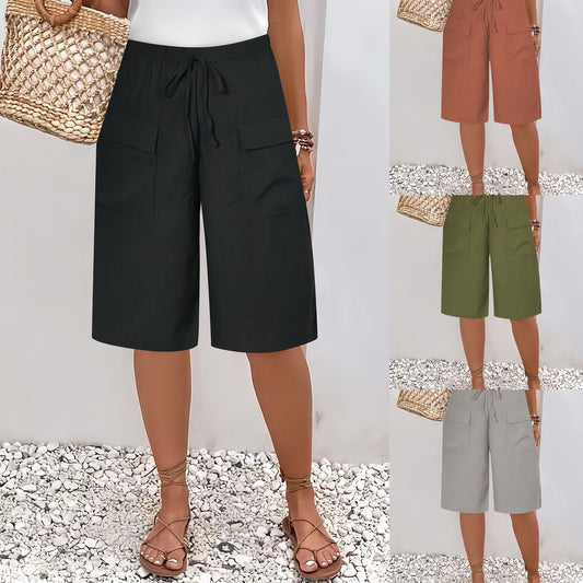 Women's Pocket Cropped Casual Shorts