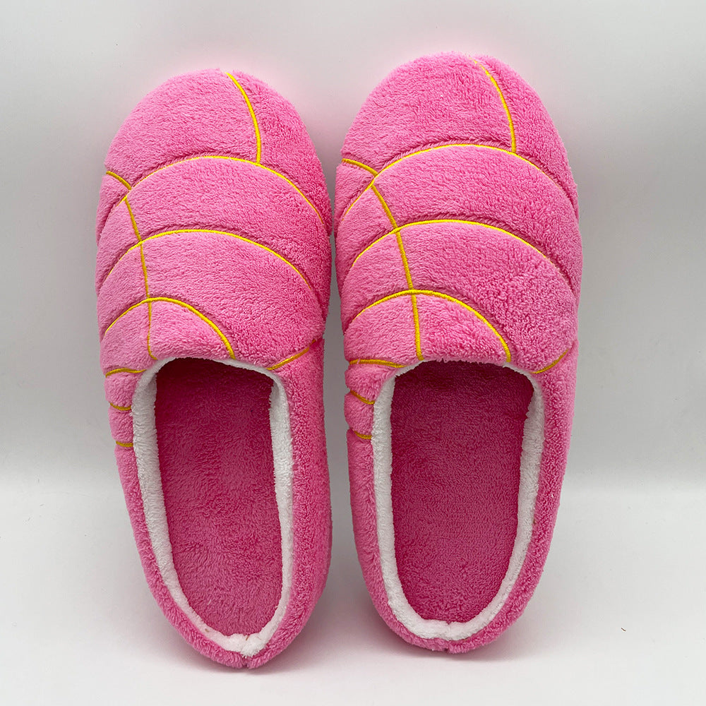 Bread Plush Slippers For Indoor Use