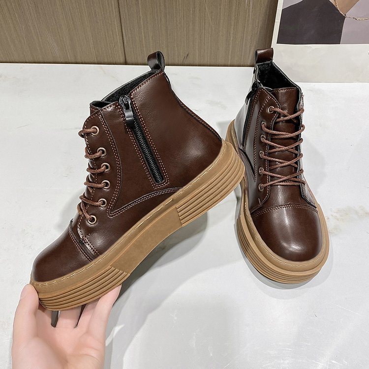 Women's Seven Hole Lacing Casual High Top Brogues