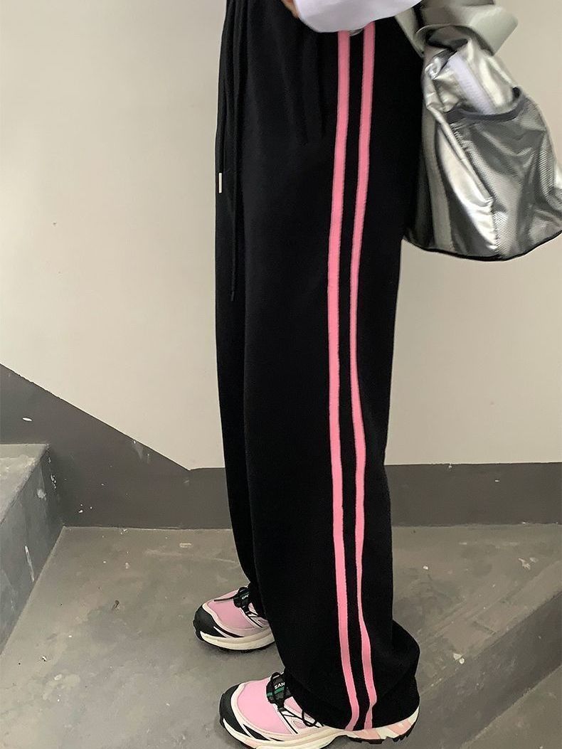 Women's Fashion Striped Casual Wide-leg Pants