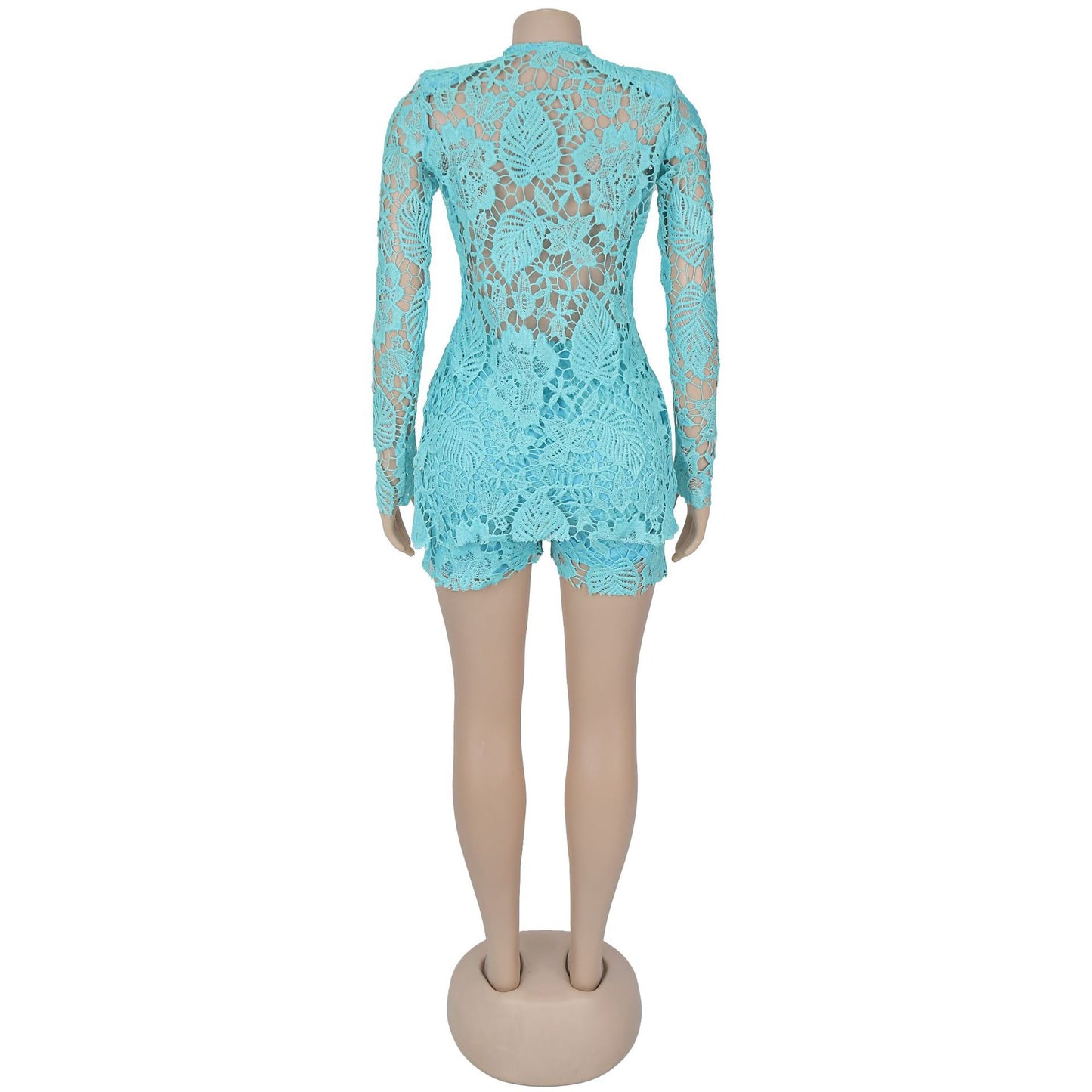 Fashion Women's Hollowed-out Two-piece Set