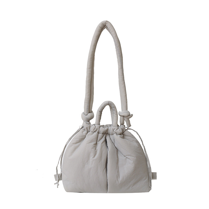 Nylon Drawstring Backpack Women's Large Capacity Lightweight Dual-use