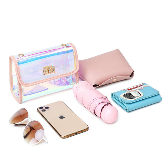 Women's laser square shoulder bag