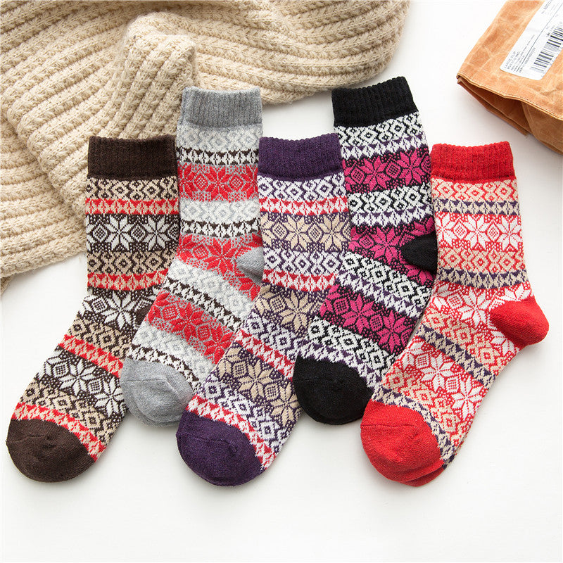 5Pairs Snow star anise stockings