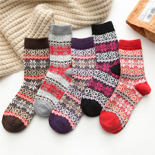 5Pairs Snow star anise stockings
