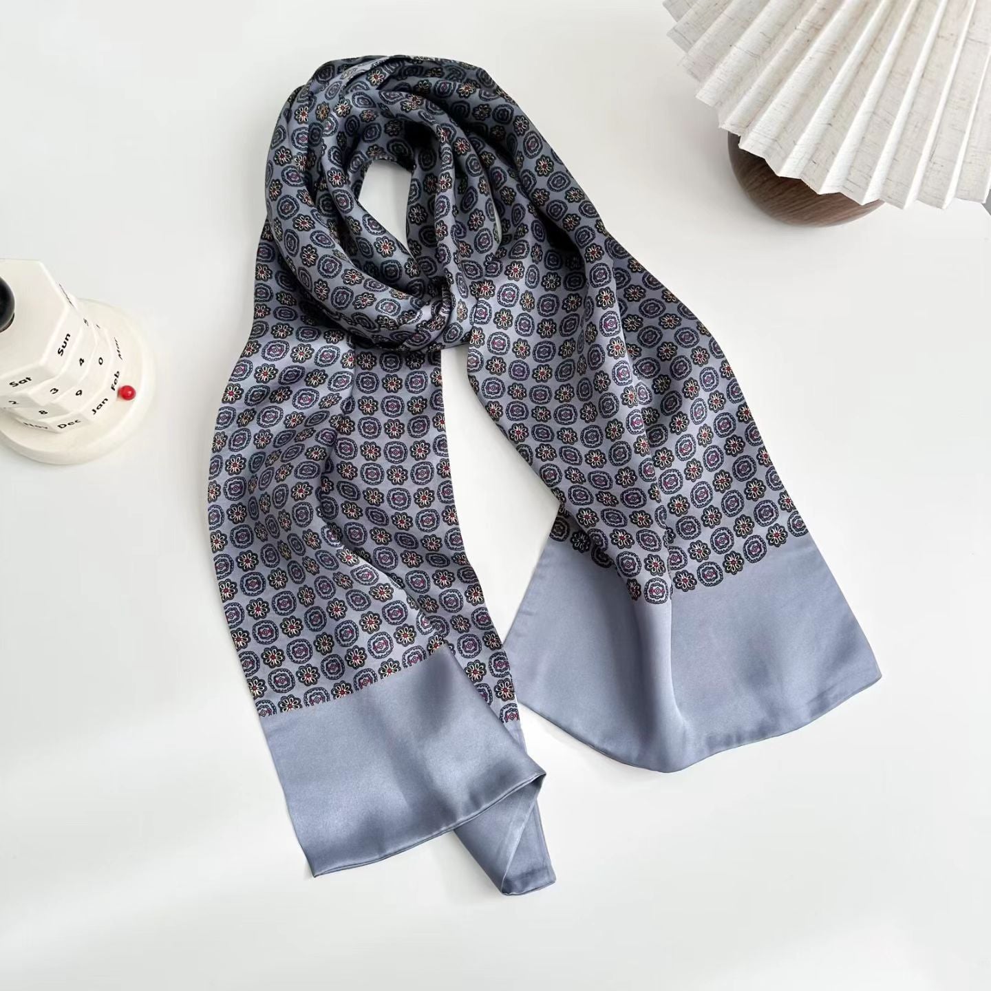 New Double-sided Printed Silk Men's Scarf