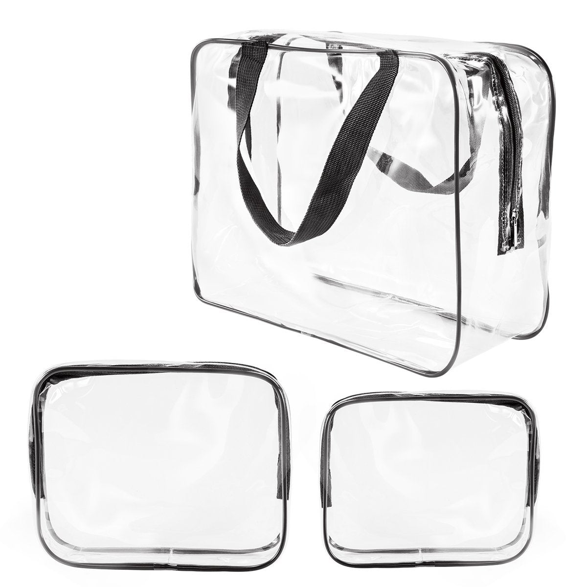 Pvc Waterproof Wash Cosmetic Bag Three-piece Set