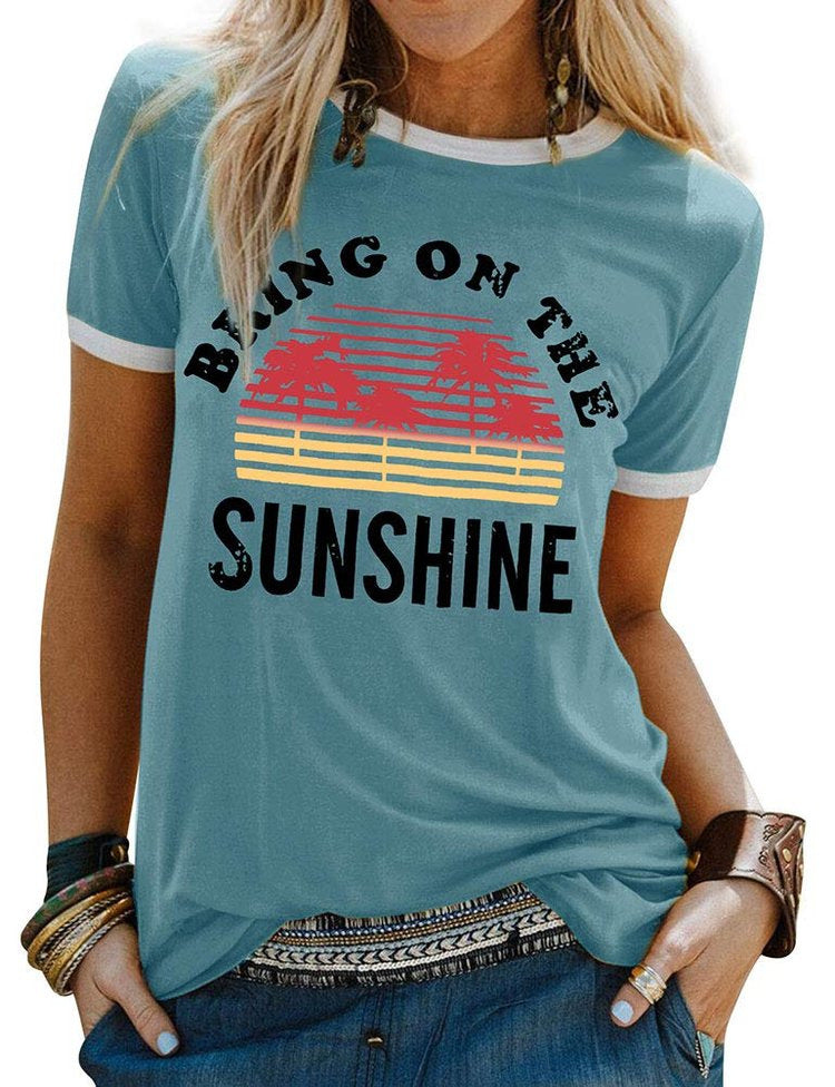 European And American Hip-hop Digital 3D Printing Women's Sports T-shirt