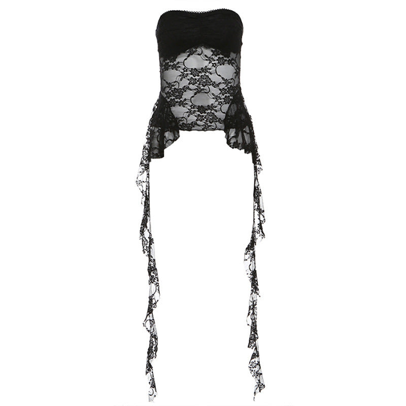 Womens Mesh Personalized Sheer Fashion-Forward Top