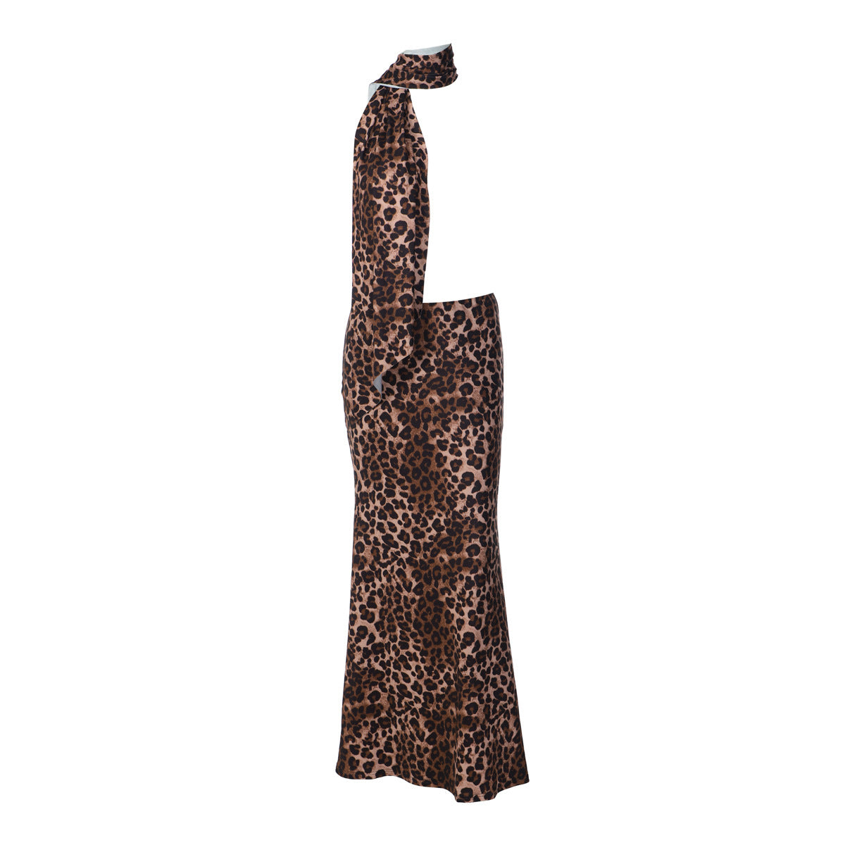Women's Printed Slim-fit Personalized Leopard-print Skirt With Free Ribbon