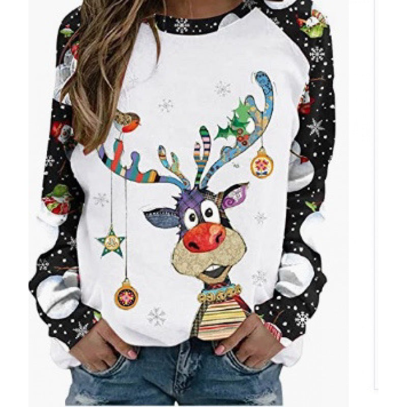 Casual 3D digitalprintet sweater til damer