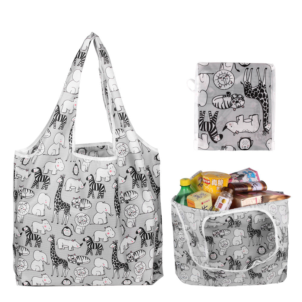 Portable Digital Printed Oxford Cloth Folding Shopping Bag