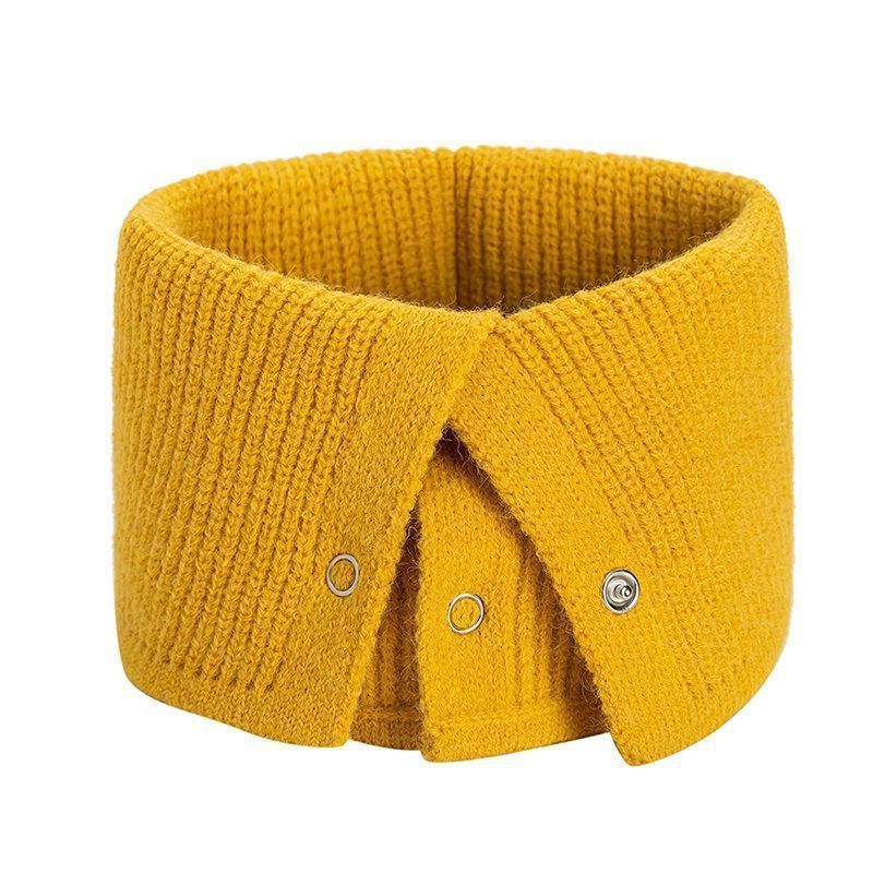 Autumn And Winter Students All-match Neck Warm Button Bandana