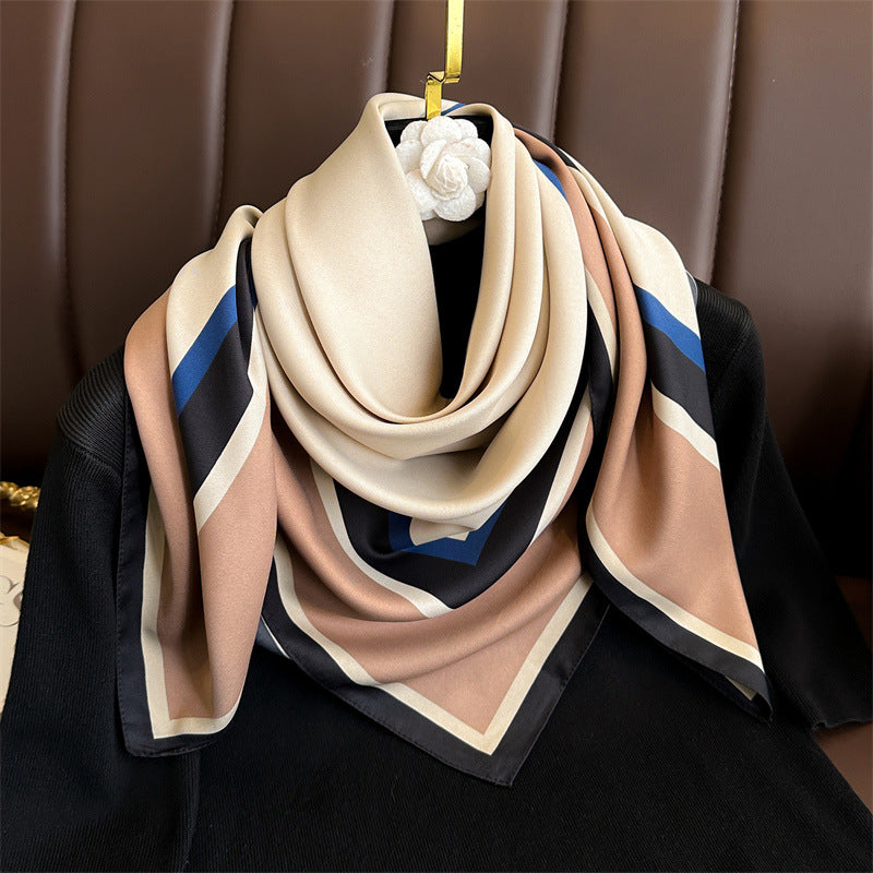 Womens Floral Color-Block Sun-Protective ShawlHijab