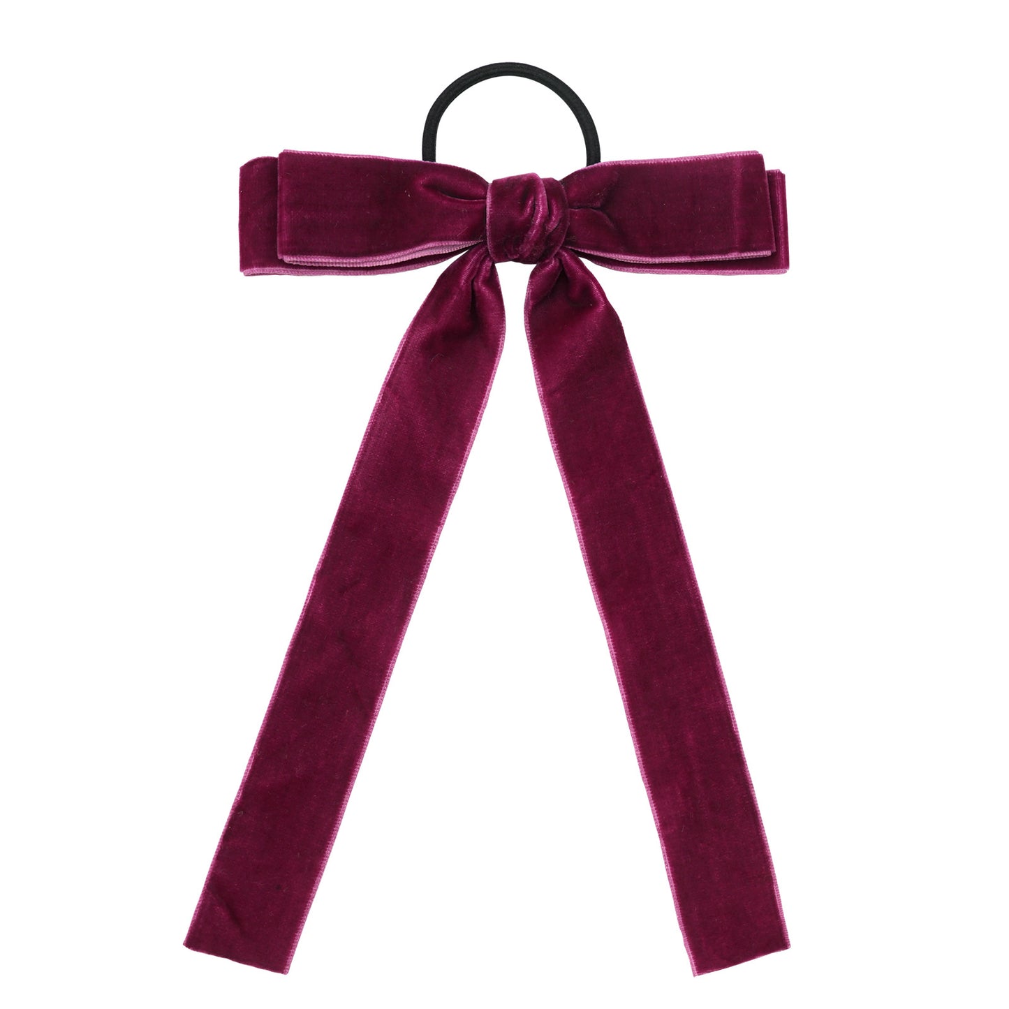 Velvet Bandeau Rubber Band Girl Bow Ribbon Horsetail Headwear