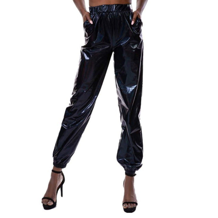 Fashion Casual Colorful Solid Color High-elastic Women's Trousers