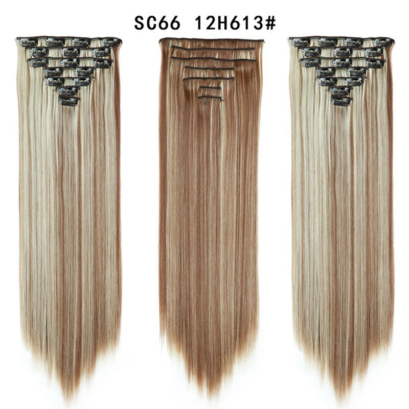 16 Card Seven-piece Hairpiece Clip Wig Beauty Chemical Fiber Wig Set Hair Extension