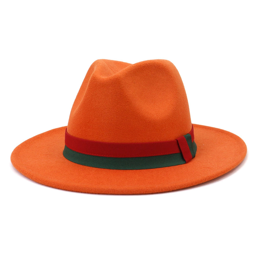 Big Brim British Style Woolen Jazz Top Hat