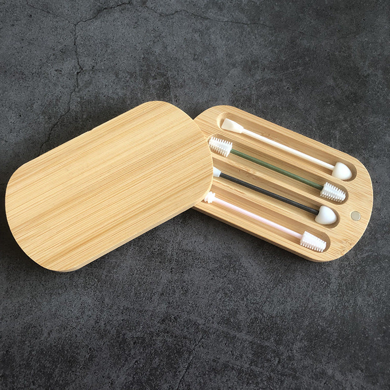 4-pack Biodegradab Bamboo Cotton Buds Reusable Ear Swab