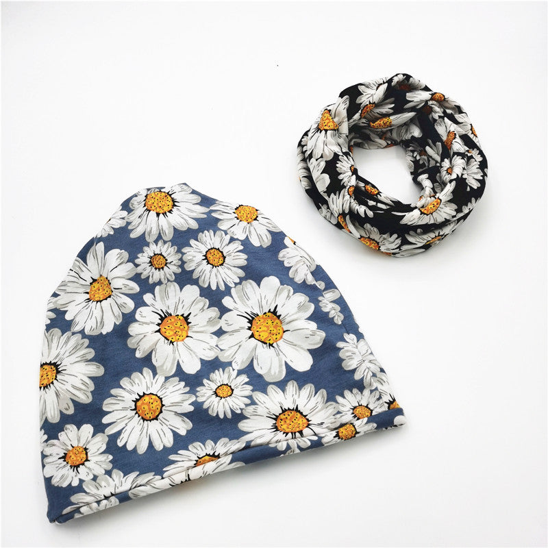 Printed Multifunctional Turban Chrysanthemum Pullover Hat For Men And Women